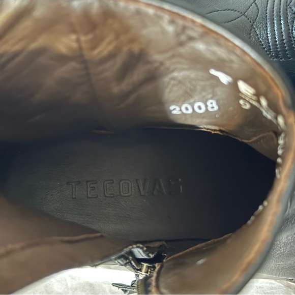 Tecovas "The Daisy" Black Ankle Cowgirl Calfskin Boots-Size 9 - Picture 15 of 16